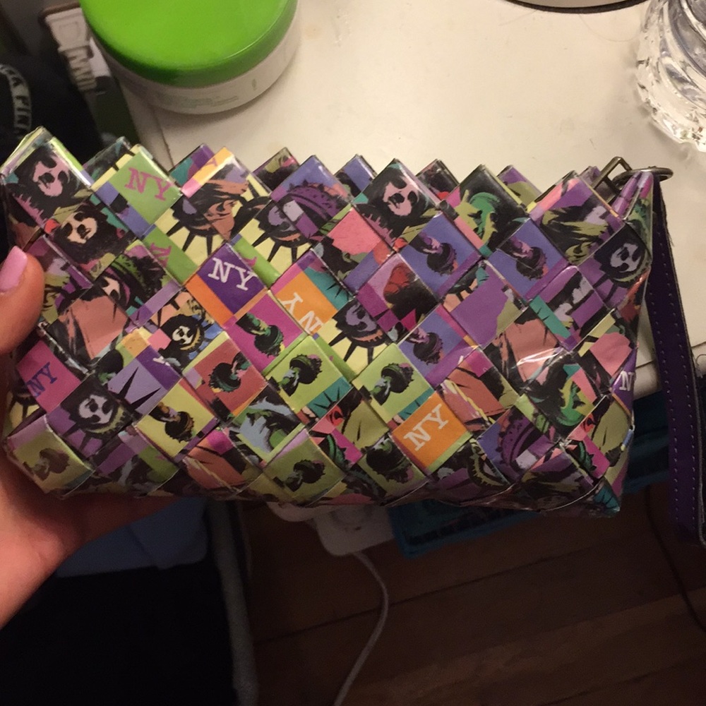 Playful and colorful wristlet
